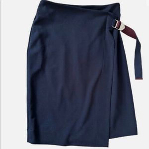 DKNY Midi Skirt in Navy Blue with buckle NEW!